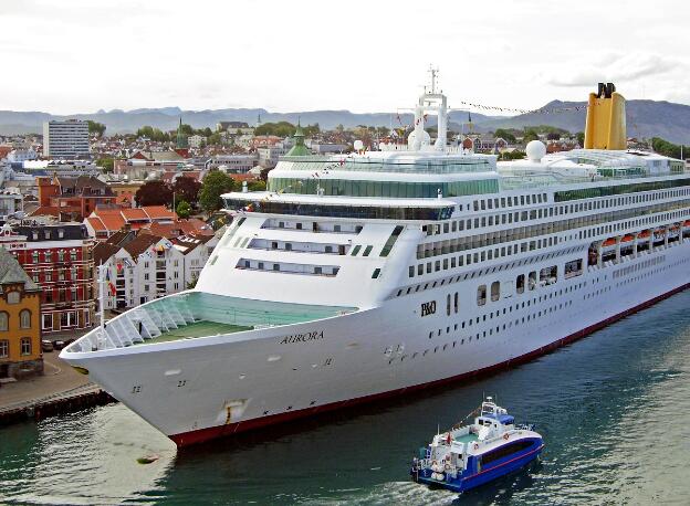 Aurora von P&O Cruises in Stavanger (Norwegen)