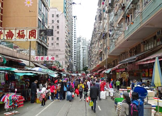Chun Yeung Street Market in North Point, Hongkong