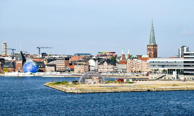 Aarhus in Dänemark - Blick vom Hafen