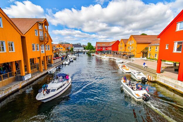 Fischereihafen Fiskebrygga Kristiansand, Norwegen